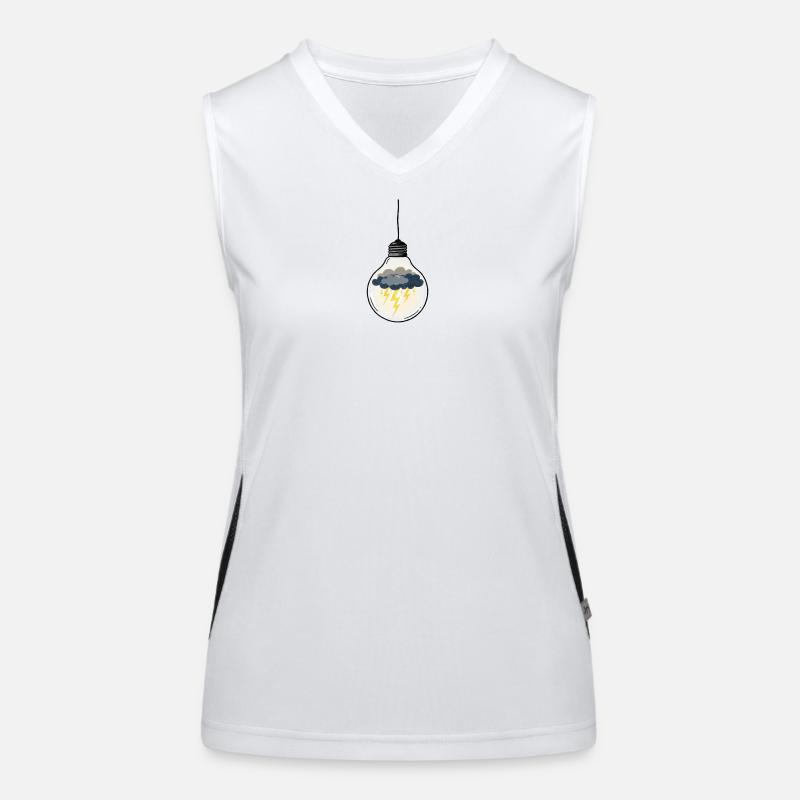 Idée Orageuse dans Ampoule Débardeur respirant contrasté Femme