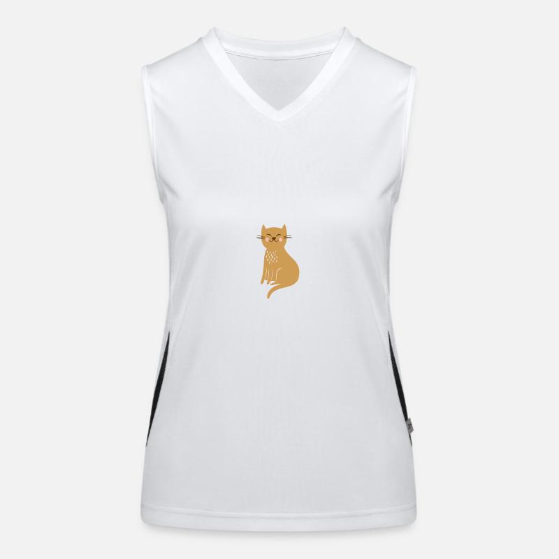 Katze Funktionelles Kontrast-Tank Top für Frauen