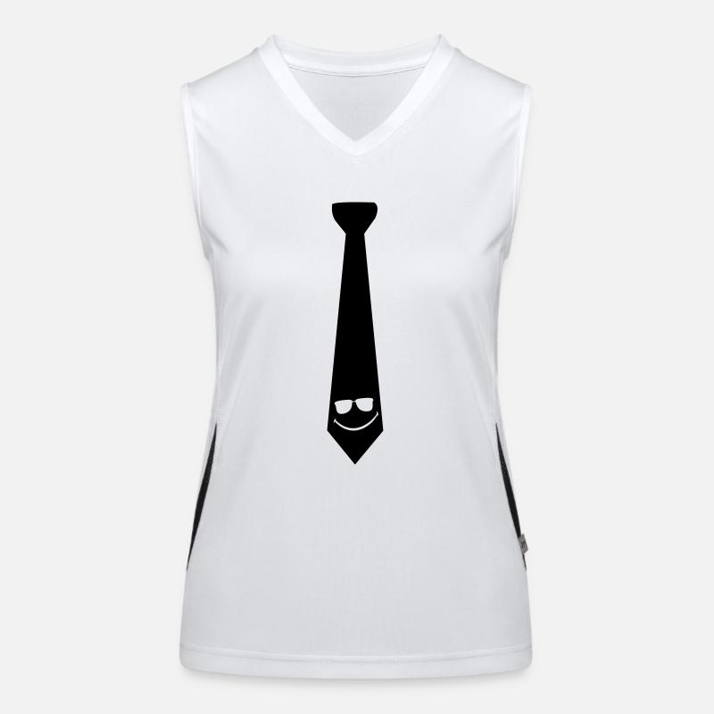 tie_with_smiley Débardeur respirant contrasté Femme