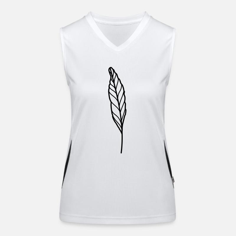 foglia Top sportivo da donna in contrasto cromatico