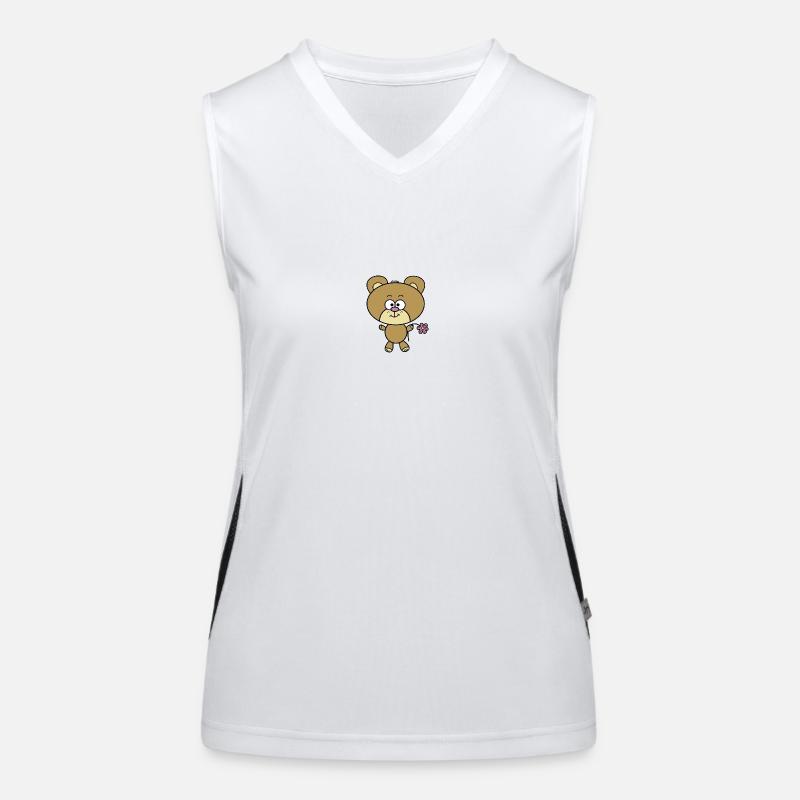 Teddybär Funktionelles Kontrast-Tank Top für Frauen