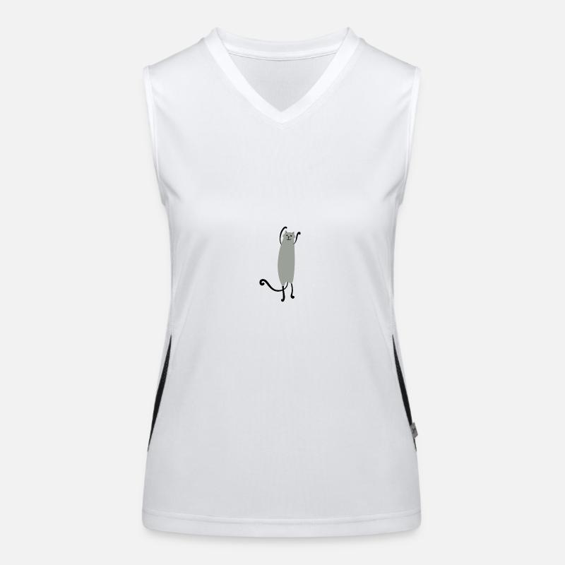 Katze Funktionelles Kontrast-Tank Top für Frauen