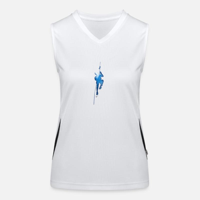 rope man - Women's Functional Contrast Tank Top - white/black