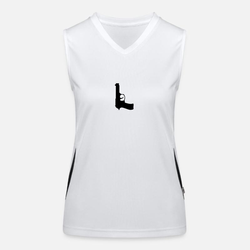 pistole Funktionelles Kontrast-Tank Top für Frauen