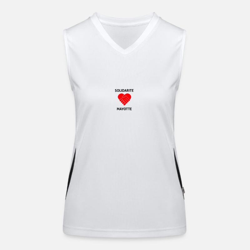 Solidaritätsmayotte - Zyklon CHIDO 14/12/24 Funktionelles Kontrast-Tank Top für Frauen