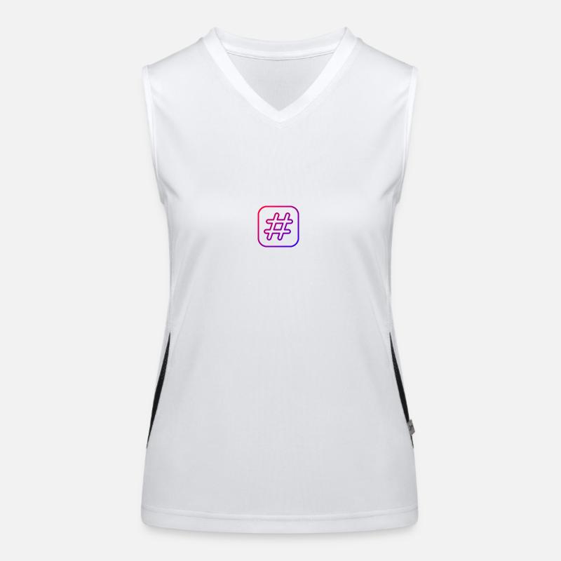 Hashtag # Women's Functional Contrast Tank Top