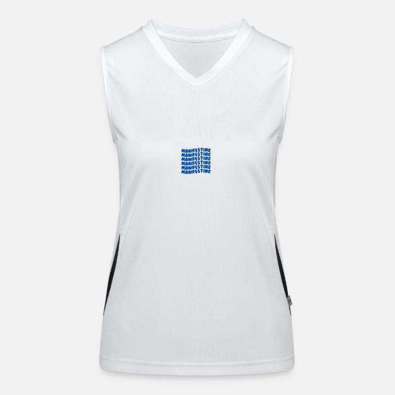 Manifesting blue Funktionelles Kontrast-Tank Top für Frauen