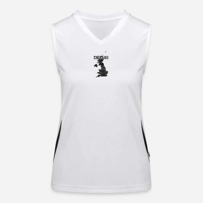 Texture de la carte en brique d’Angleterre Débardeur respirant contrasté Femme