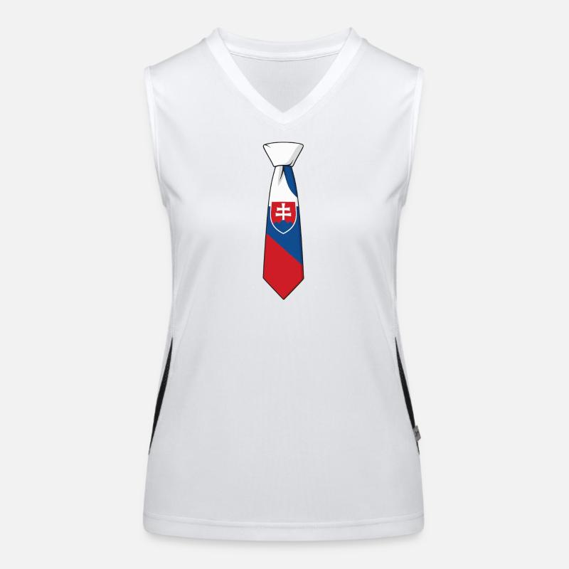 Cravate Slovénie – Conception du drapeau Débardeur respirant contrasté Femme