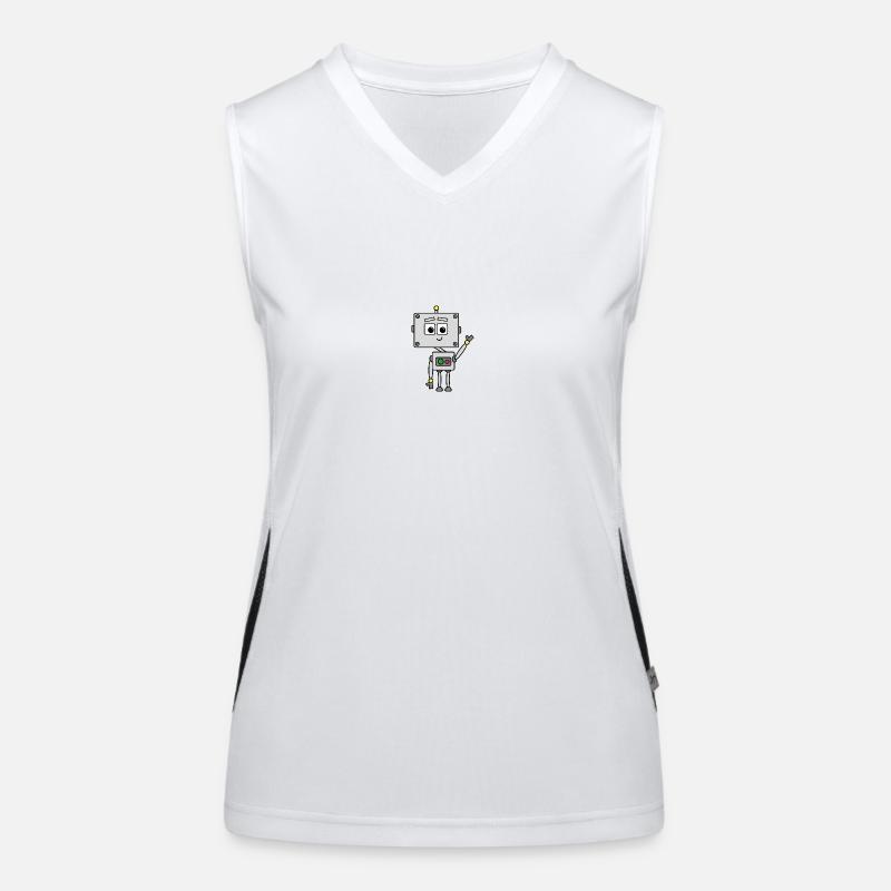 Roboter Johnny Funktionelles Kontrast-Tank Top für Frauen