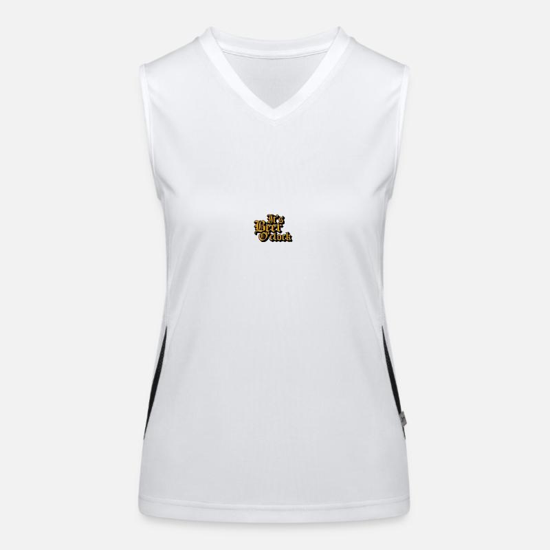 Its Beer O,Clock - Women's Functional Contrast Tank Top - white/black