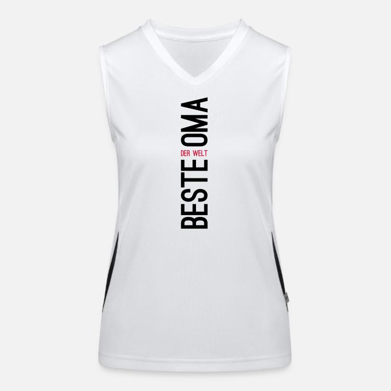 Beste Oma der Welt Funktionelles Kontrast-Tank Top für Frauen