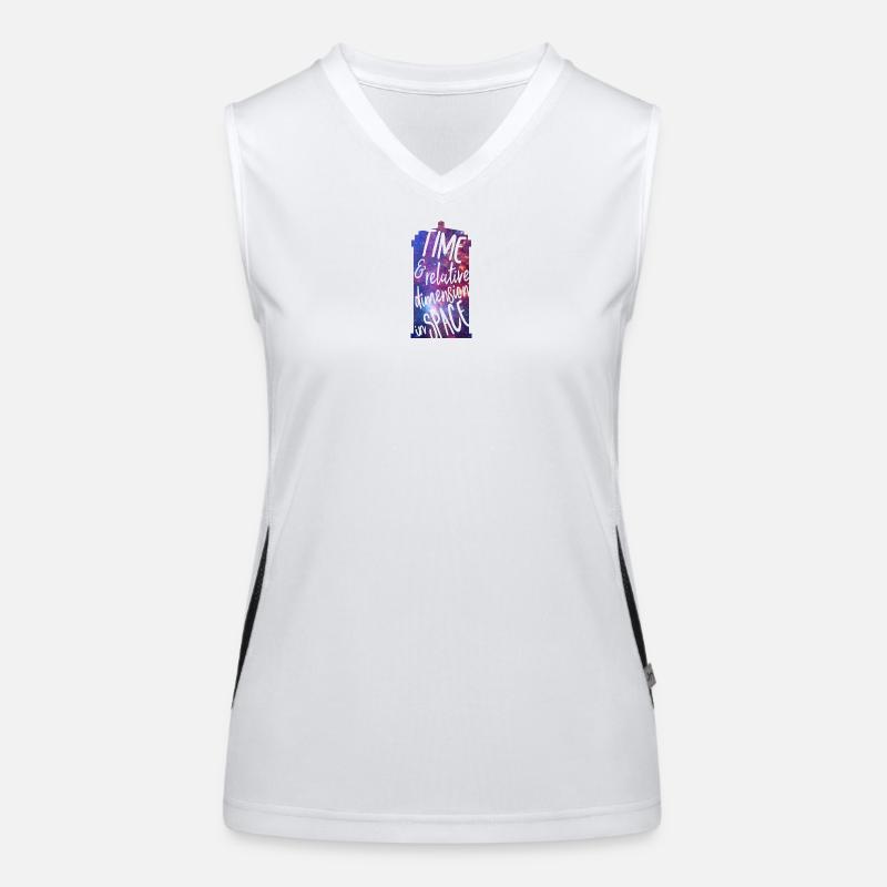Temps et dimension relative dans l’espace Débardeur respirant contrasté Femme