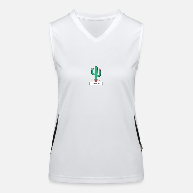 CACTUS - „Es wird weh tun“ Funktionelles Kontrast-Tank Top für Frauen