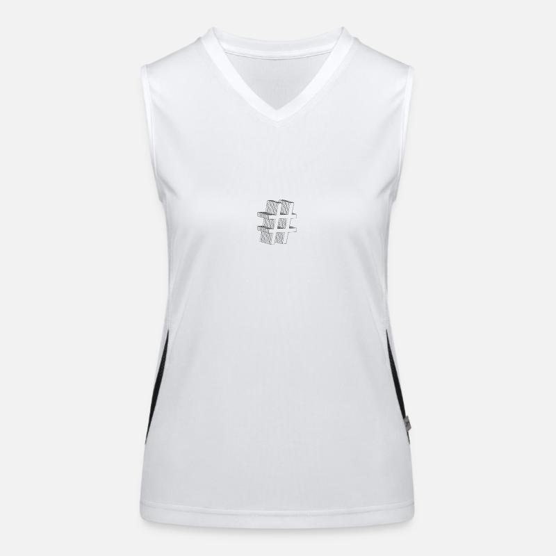 Hashtag # Women's Functional Contrast Tank Top