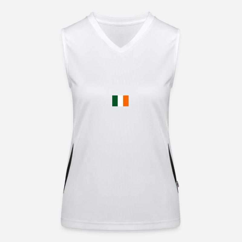 Drapeau de l’Irlande Débardeur respirant contrasté Femme