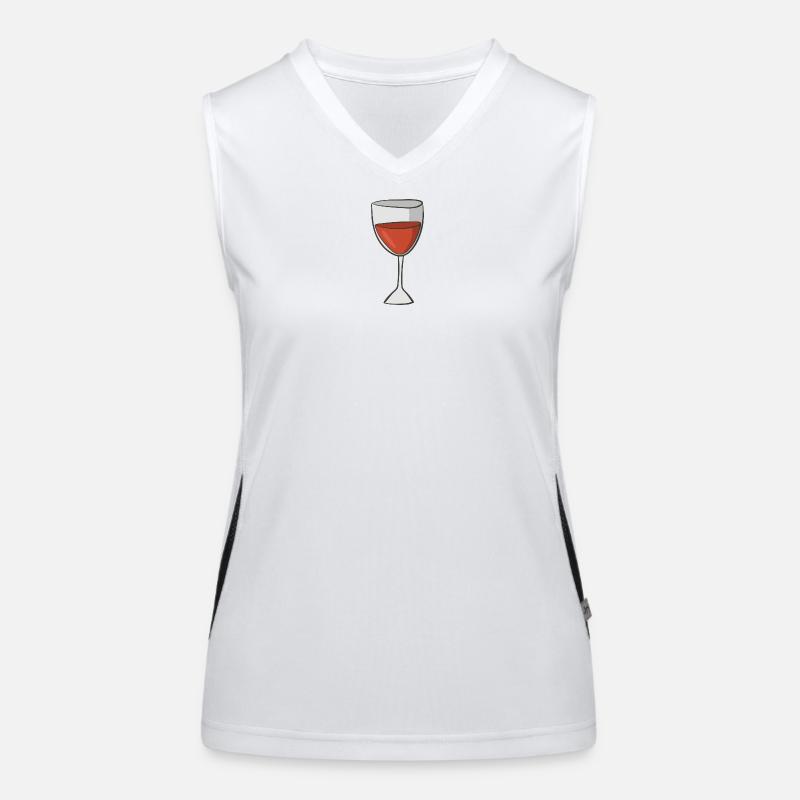 vin rouge Débardeur respirant contrasté Femme