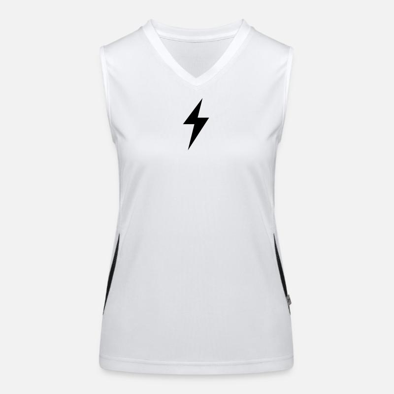 Lightning & Thunder Energy Simple Lightning as a Surface Women's Functional Contrast Tank Top