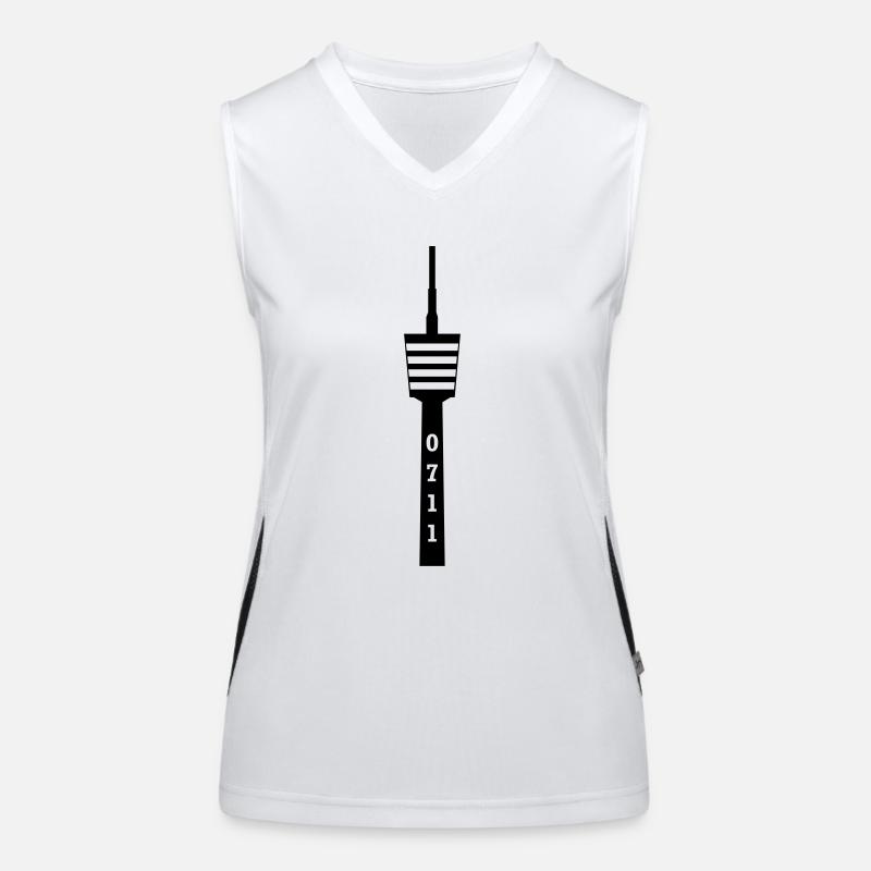 Fernsehturm0711 Funktionelles Kontrast-Tank Top für Frauen