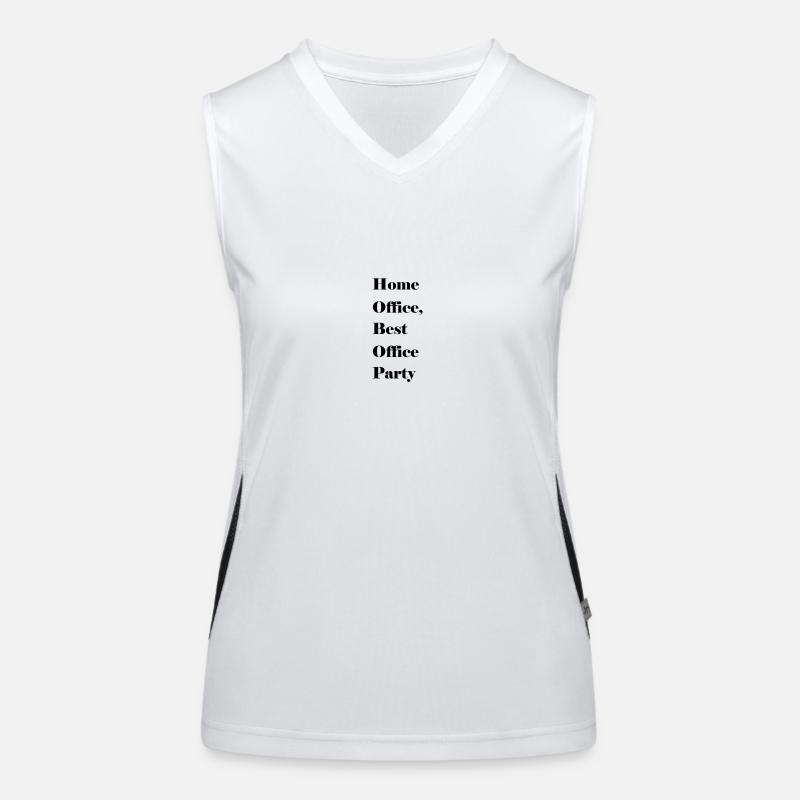Home office - Women's Functional Contrast Tank Top - white/black