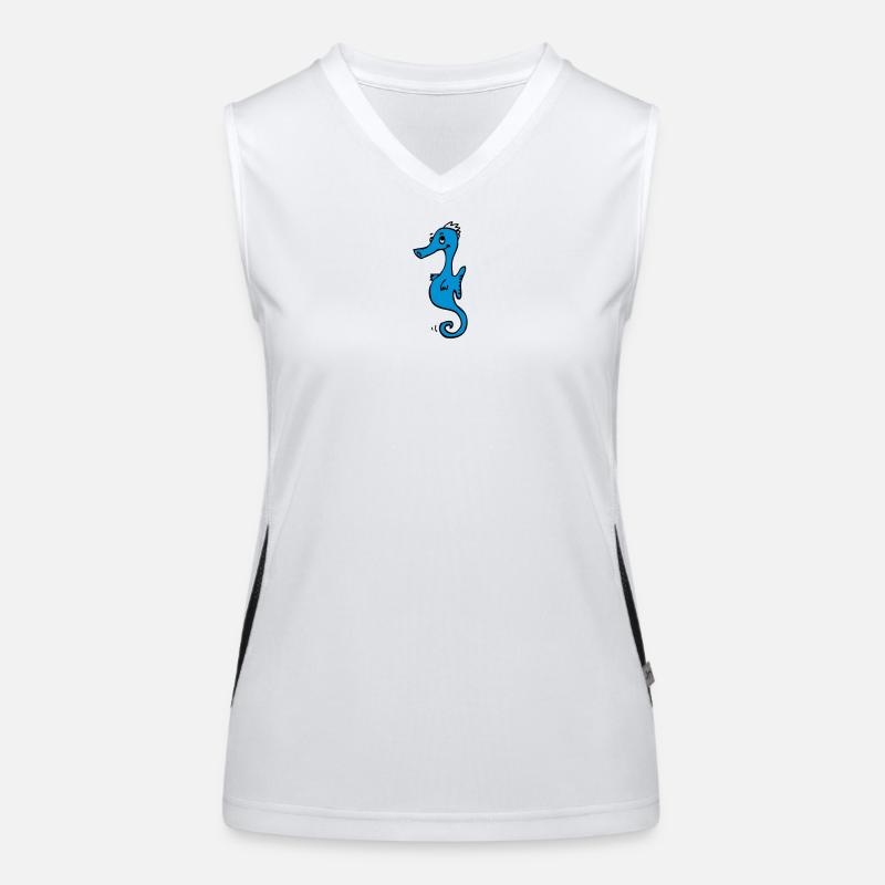 Seepferdchen Funktionelles Kontrast-Tank Top für Frauen