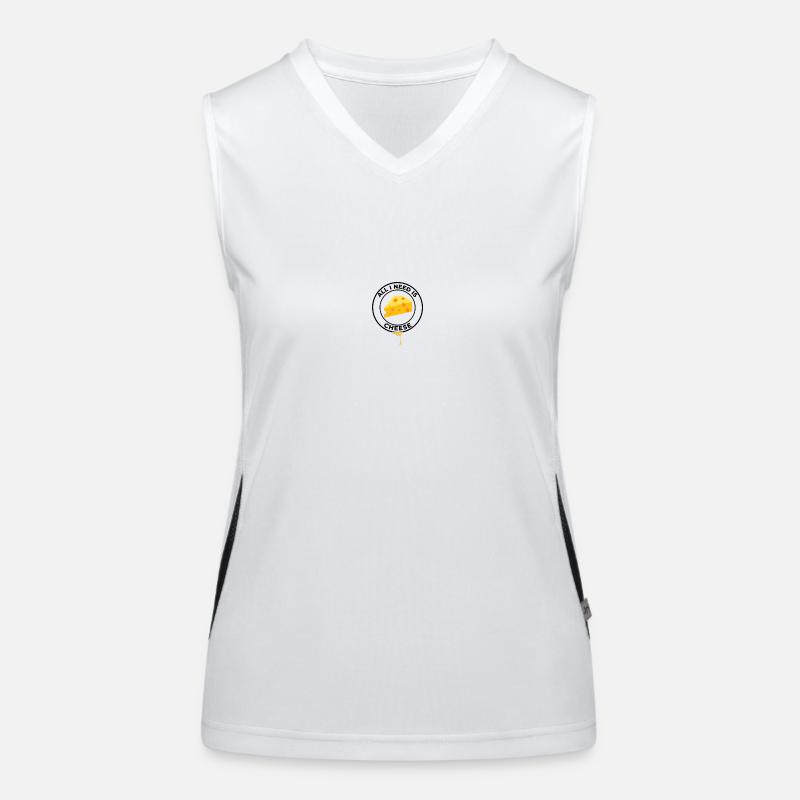 ALL I NEED IS CHEESE Women's Functional Contrast Tank Top