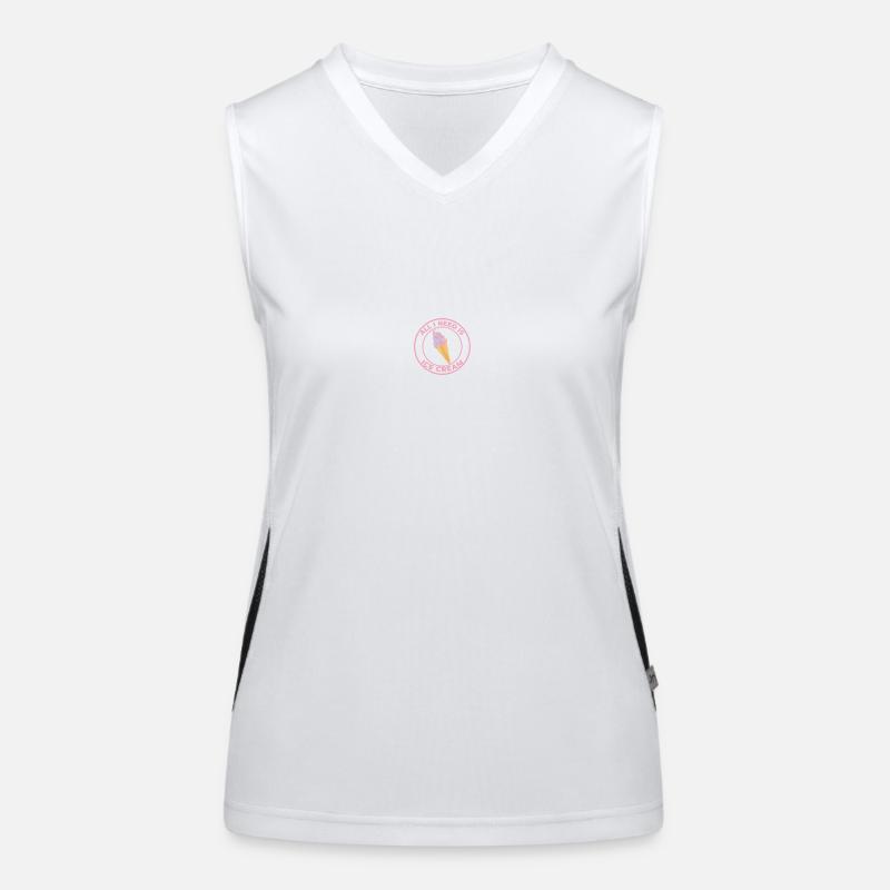 ALLES, WAS ICH BRAUCHE, IST EIS Funktionelles Kontrast-Tank Top für Frauen