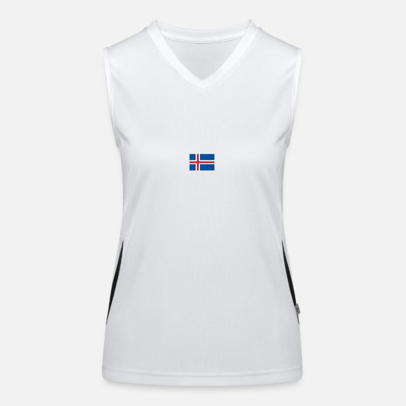 Iceland Flag Women's Functional Contrast Tank Top