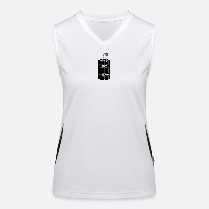 Seven burning dynamite sticks Women's Functional Contrast Tank Top