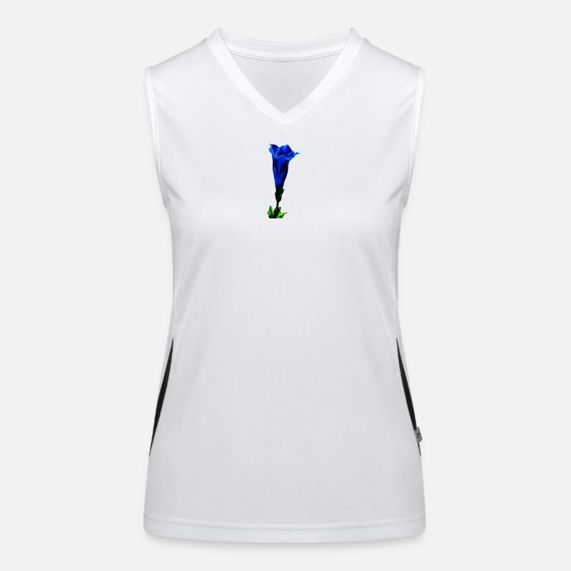 Luminous Alpine Gentian – Digital Art Women's Functional Contrast Tank Top