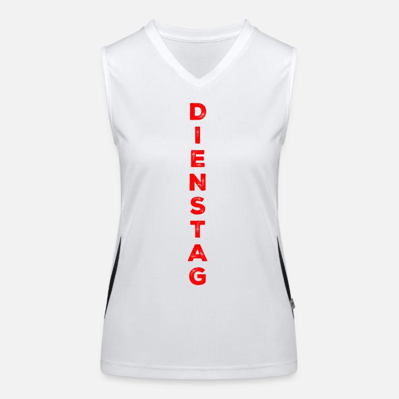 Tuesday - red Women's Functional Contrast Tank Top