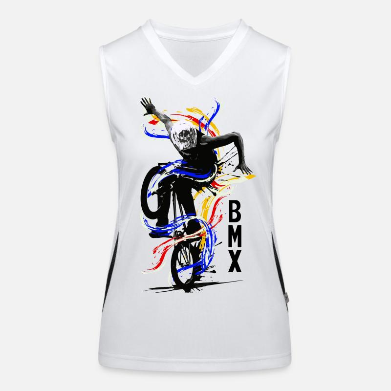 Vélo BMX | Roue BMX | Idée cadeau BMX Débardeur respirant contrasté Femme