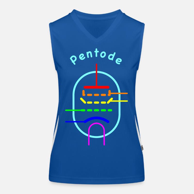 Regenbogen Pentode - Vakuumröhren-Symbol Funktionelles Kontrast-Tank Top für Frauen