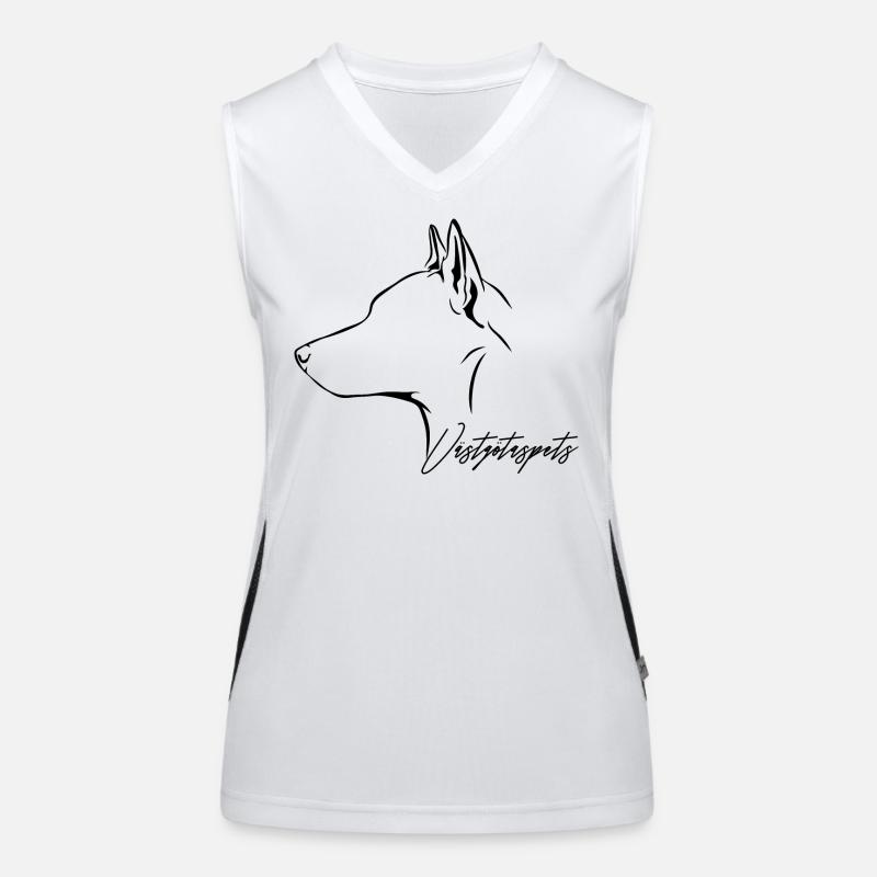 VÄSTGÖTASPETS Profil Chiens Wilsigns Débardeur respirant contrasté Femme