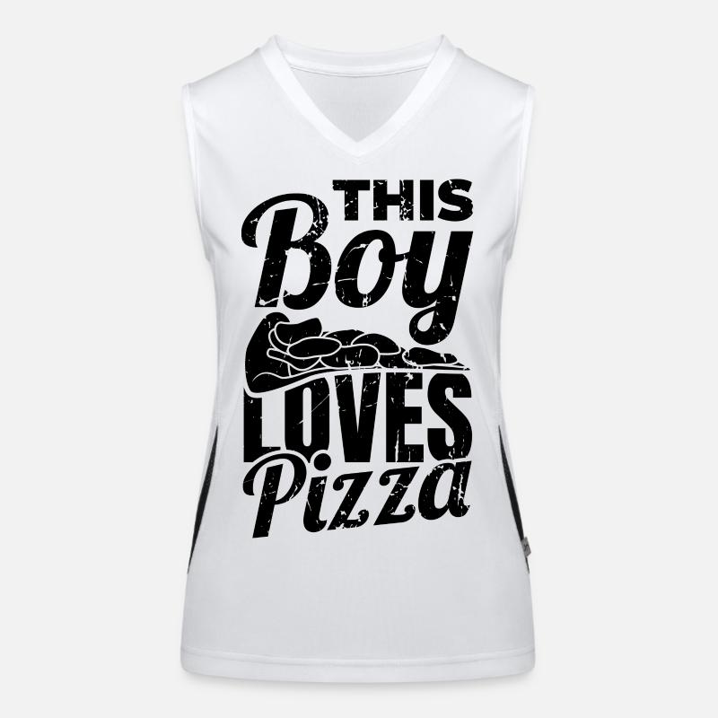 Garçon qui aime la pizza Débardeur respirant contrasté Femme