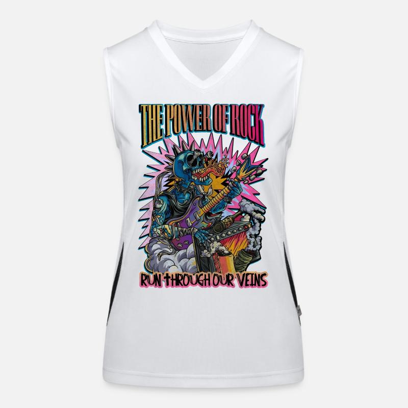 Die Kraft des Felses Funktionelles Kontrast-Tank Top für Frauen