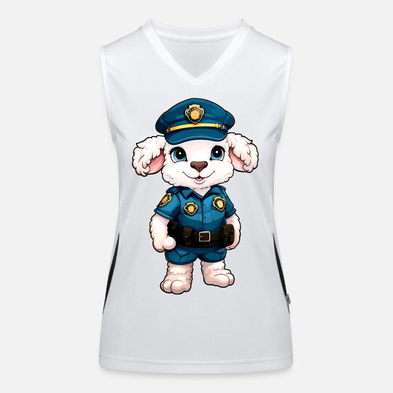 Schafe Polizei Funktionelles Kontrast-Tank Top für Frauen