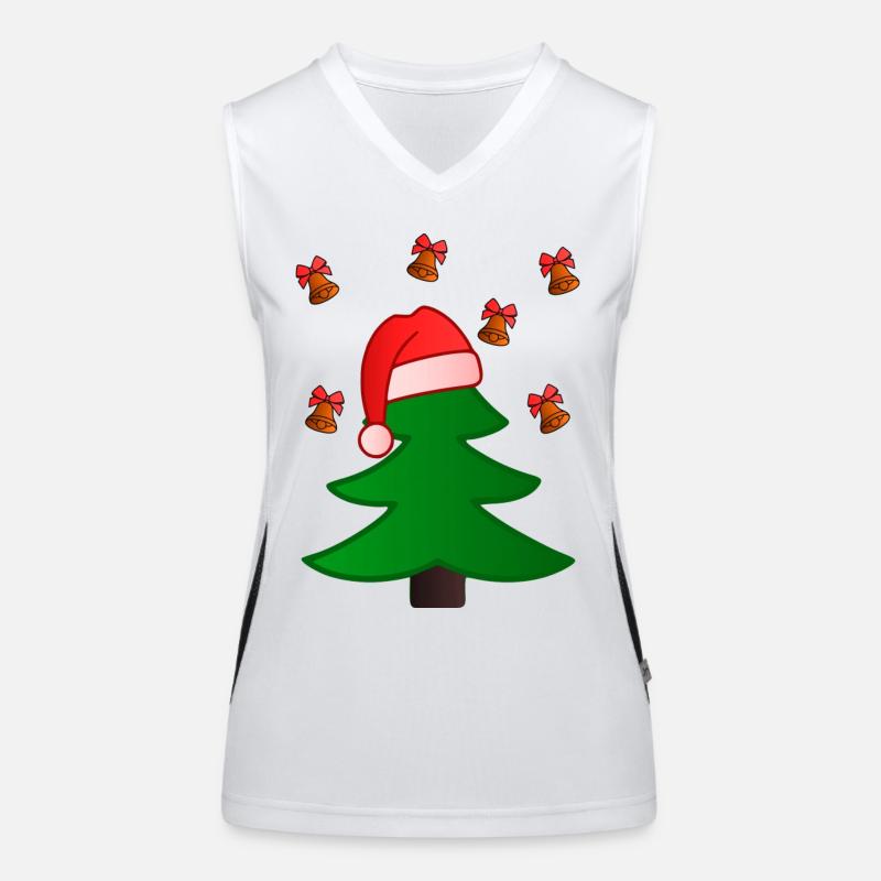 Christmas tree - Women's Functional Contrast Tank Top - white/black