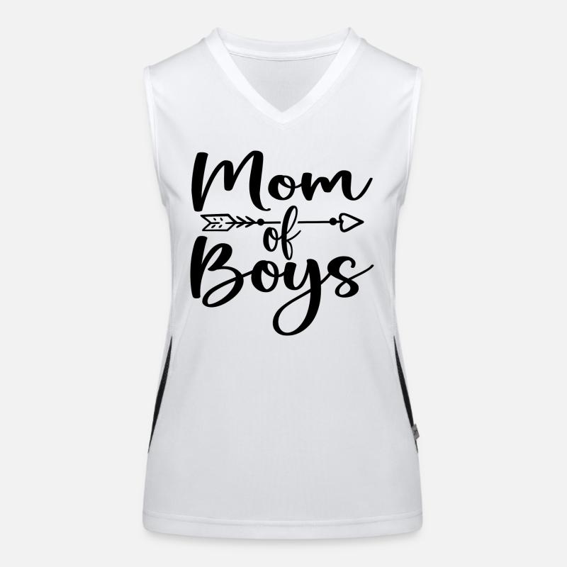 Mama von Jungen - Muttertagsgeschenk Funktionelles Kontrast-Tank Top für Frauen