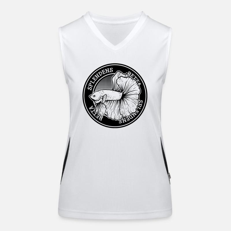 Betta Splendens Tattoo Siamese Fighter Fish Women's Functional Contrast Tank Top