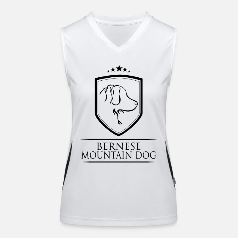 BERNESE MOUNTAIN DOG WAPPEN Funktionelles Kontrast-Tank Top für Frauen