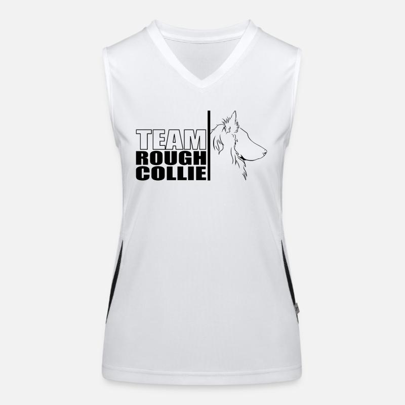 TEAM Rough Collie Chien Chien Wilsigns Débardeur respirant contrasté Femme