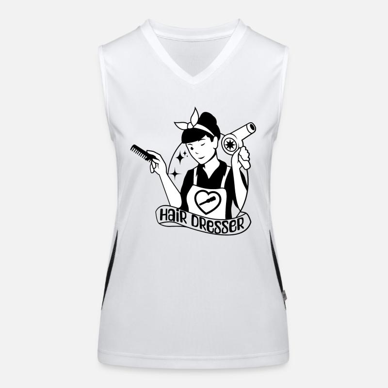 Coiffeur coiffeur coiffeur coiffeur idée cadeau Débardeur respirant contrasté Femme