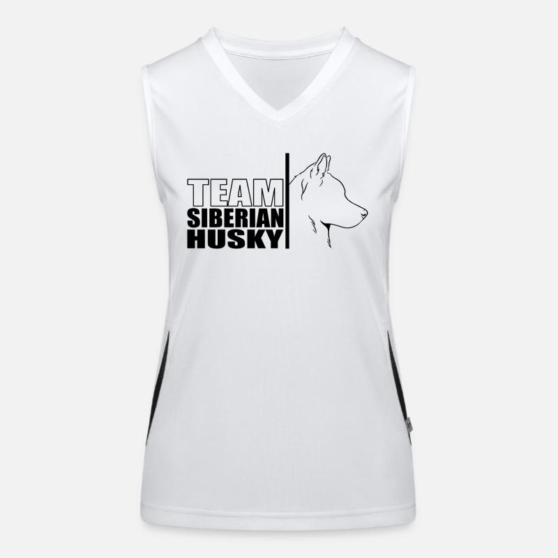 TEAM Husky de Sibérie Chien Wilsigns Débardeur respirant contrasté Femme
