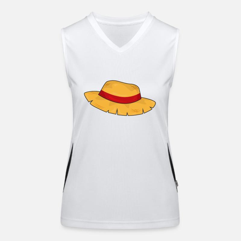 Straw hat farmer farmer Women's Functional Contrast Tank Top