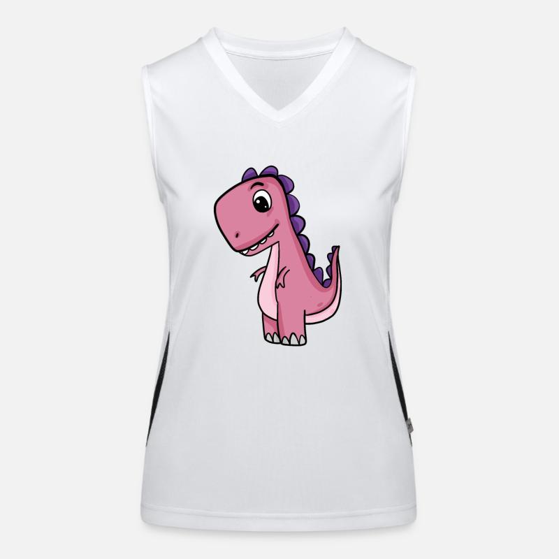 Dino Motif Débardeur respirant contrasté Femme