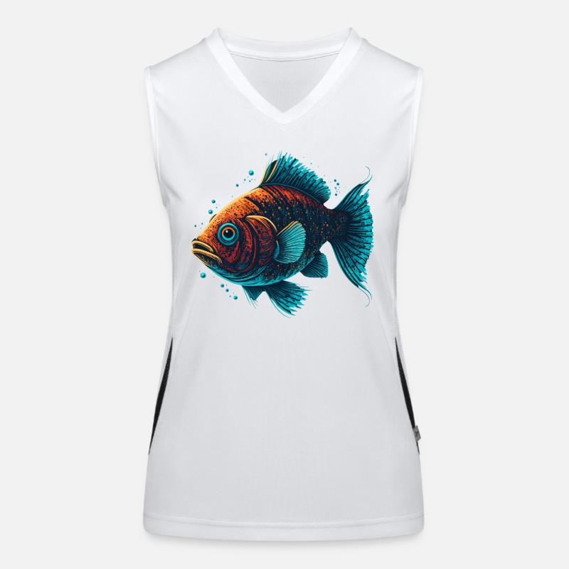 Funny Fish Women's Functional Contrast Tank Top
