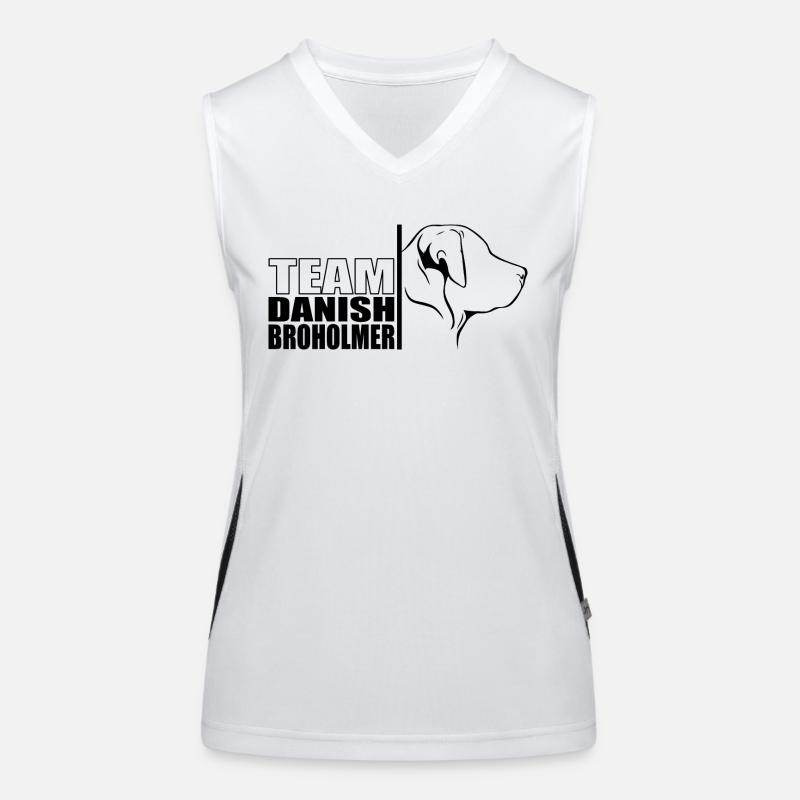 TEAM Danish Broholmer Chien Chien Wilsigns Débardeur respirant contrasté Femme