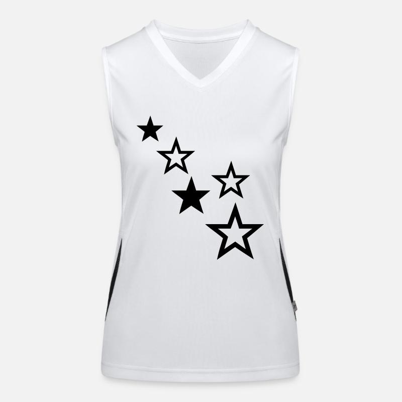 sterne Funktionelles Kontrast-Tank Top für Frauen
