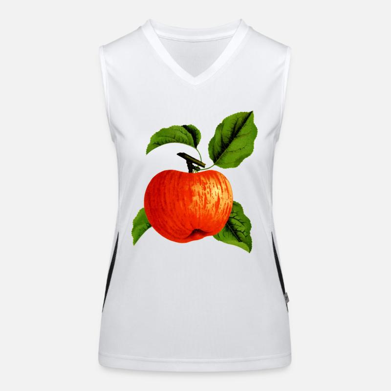 Apple Apple Veggie Fruit Fruits Tree Tree3 Women's Functional Contrast Tank Top